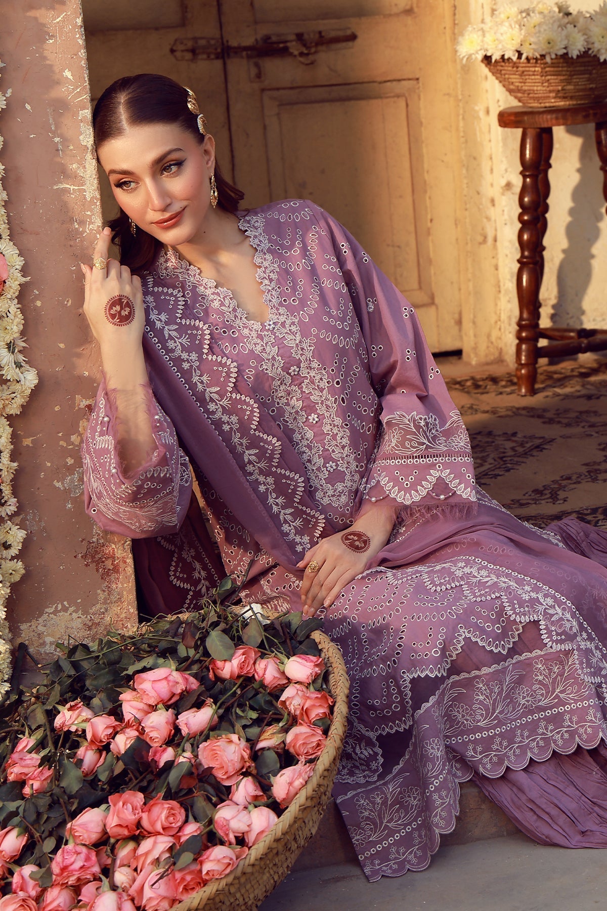 Sahar | Festive Edit 26 |Amethyst Orchard - Luxury Dress - available at Maria Faisal in UK and USA.