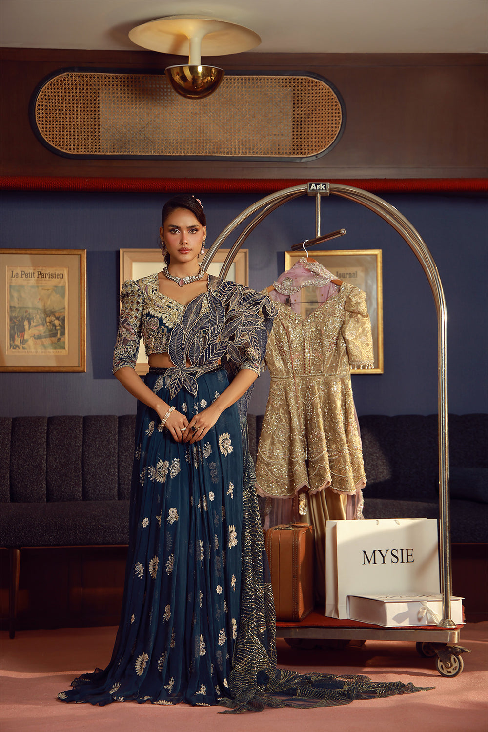 Mysie | Festive 26 | Afra - Luxury Dress - available at Maria Faisal in UK and USA.