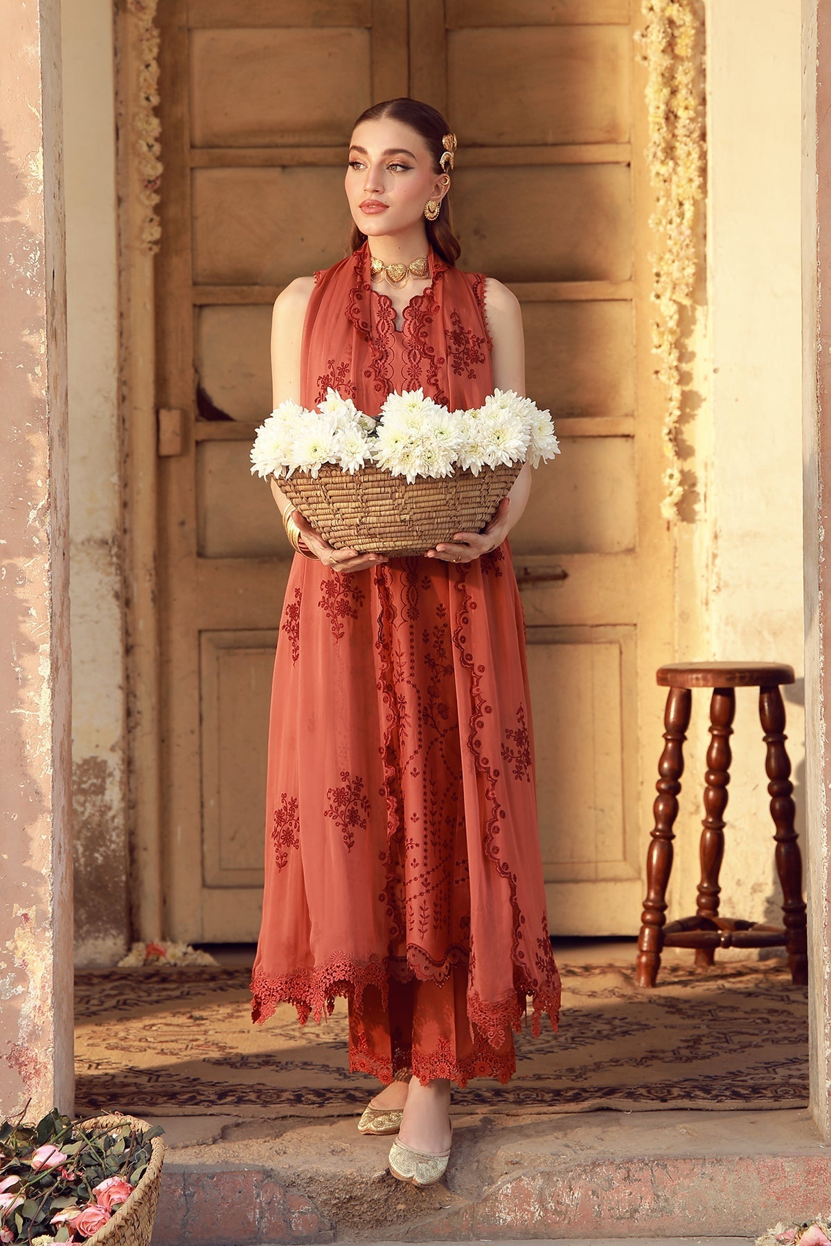Sahar | Festive Edit 26 |Rustic Dawn - Luxury Dress - available at Maria Faisal in UK and USA.