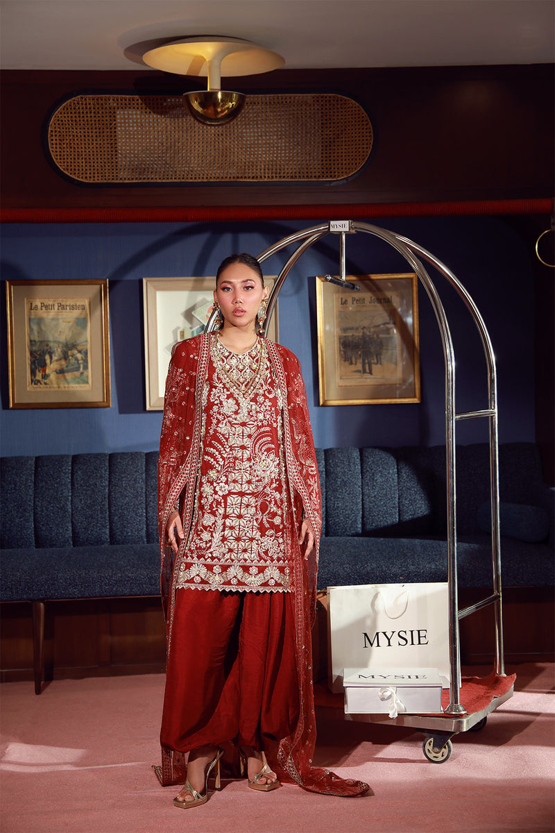 Mysie | Festive 26 | Kamila - Luxury Dress - available at Maria Faisal in UK and USA.