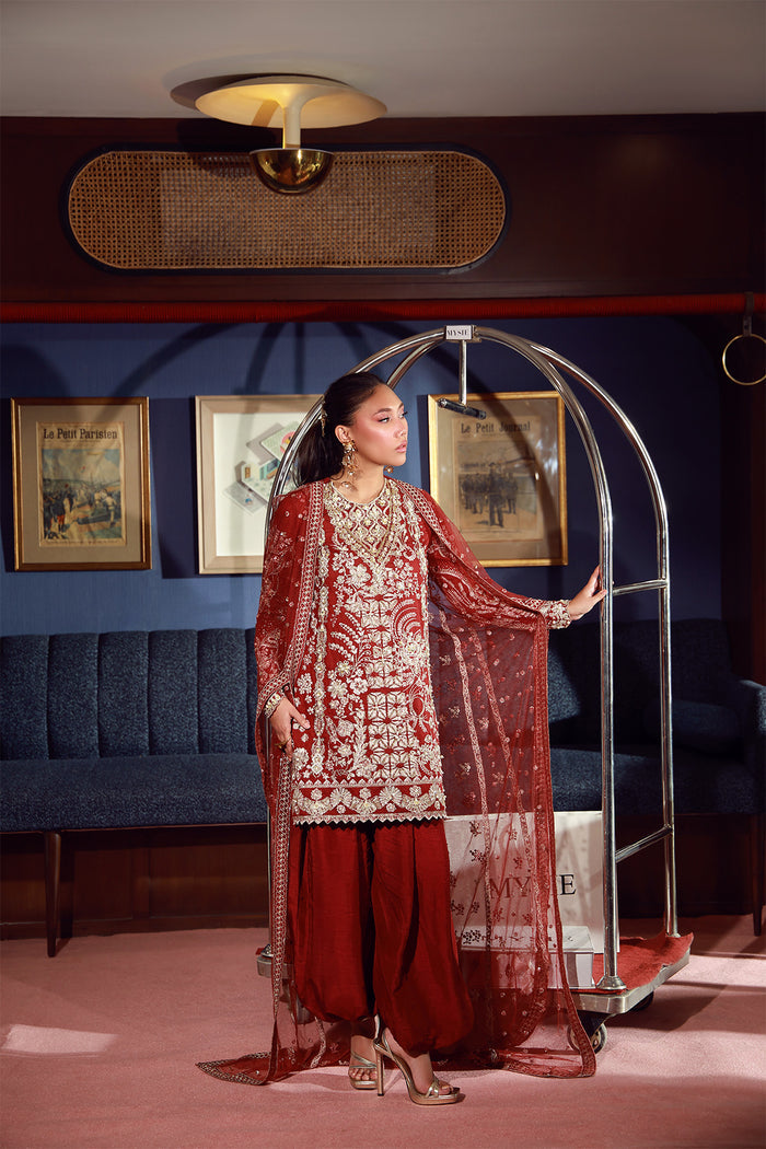 Mysie | Festive 26 | Kamila - Luxury Dress - available at Maria Faisal in UK and USA.