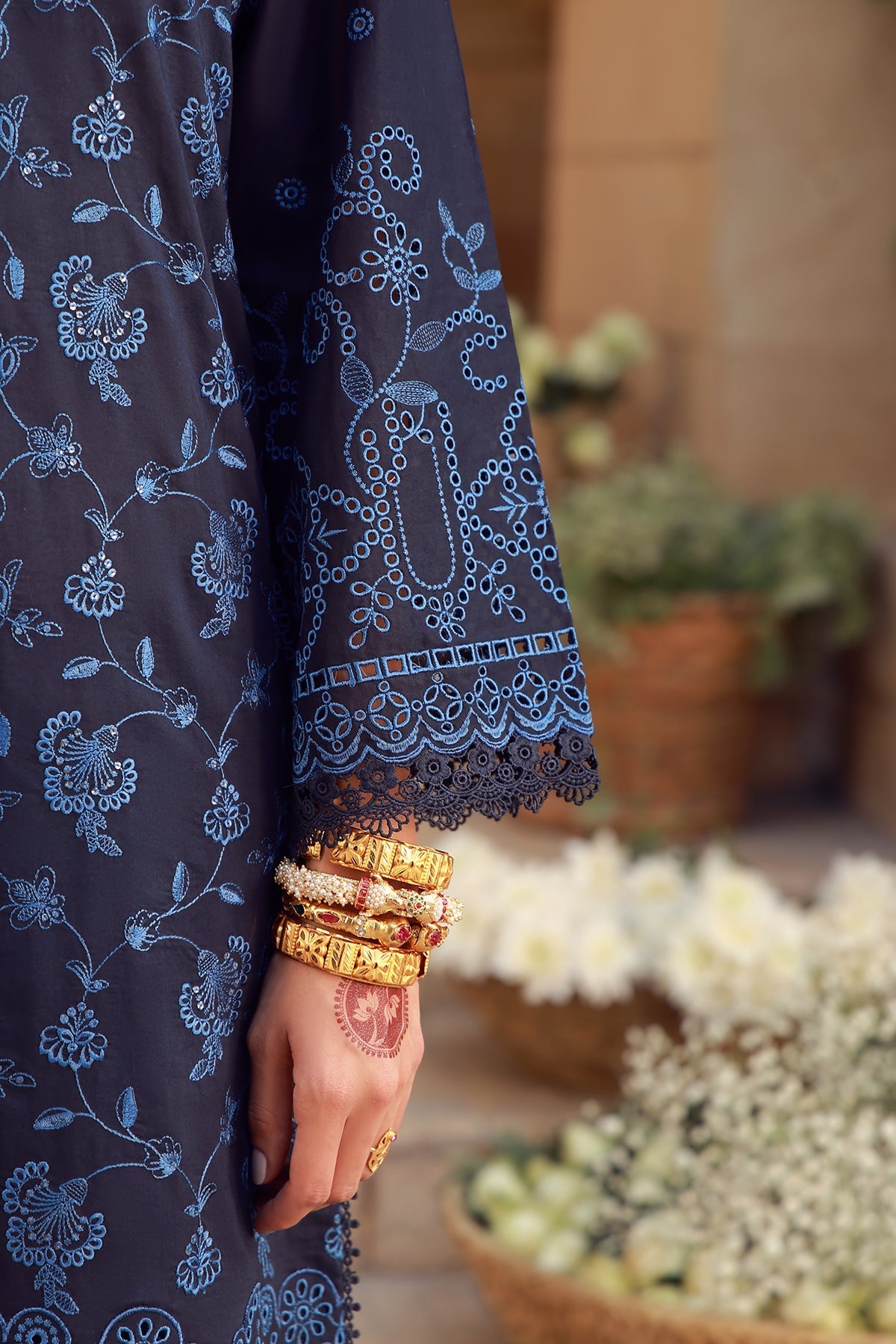 Sahar | Festive Edit 26 | Nocturne Indigo - Luxury Dress - available at Maria Faisal in UK and USA.