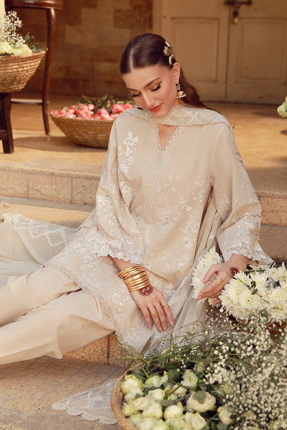 Sahar | Festive Edit 26 | Ivory Mirage - Luxury Dress - available at Maria Faisal in UK and USA.