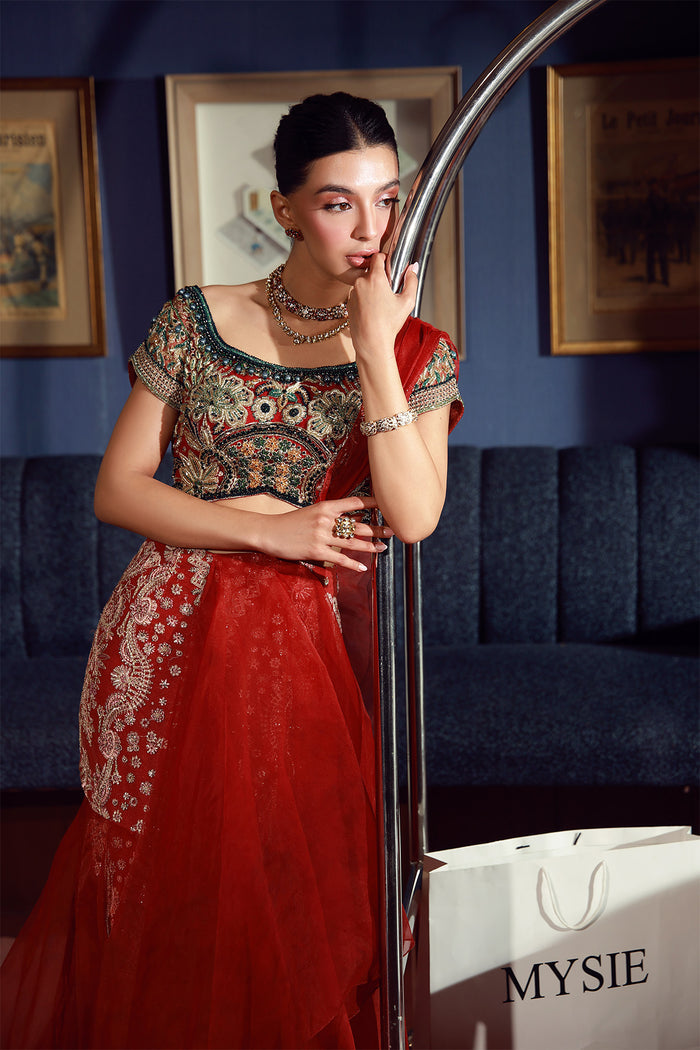 Mysie | Festive 26 | Ara - Luxury Dress - available at Maria Faisal in UK and USA.