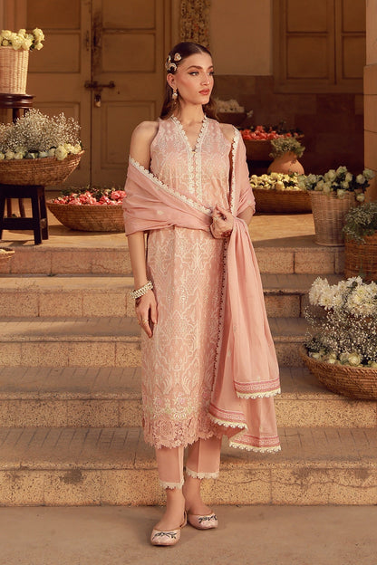 Sahar | Festive Edit 26 | Peach Blosoom Muse - Luxury Dress - available at Maria Faisal in UK and USA.