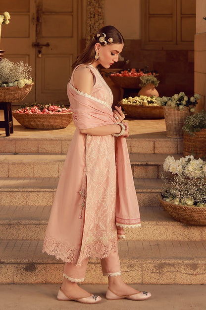 Sahar | Festive Edit 26 | Peach Blosoom Muse - Luxury Dress - available at Maria Faisal in UK and USA.