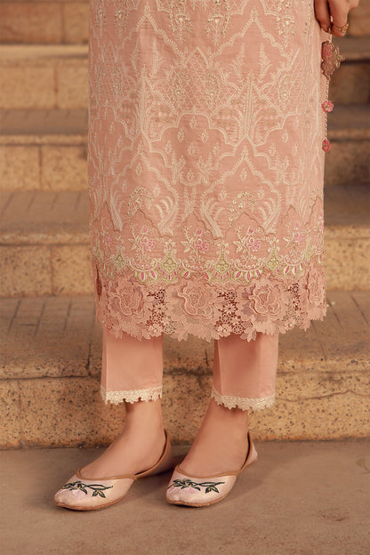 Sahar | Festive Edit 26 | Peach Blosoom Muse - Luxury Dress - available at Maria Faisal in UK and USA.