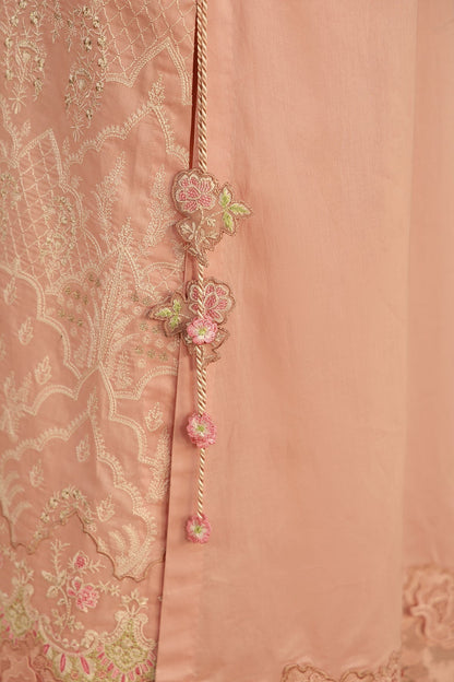 Sahar | Festive Edit 26 | Peach Blosoom Muse - Luxury Dress - available at Maria Faisal in UK and USA.