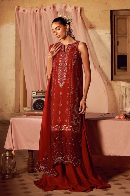 Sahar | Festive Edit 26 | Crimson Carnival - Luxury Dress - available at Maria Faisal in UK and USA.