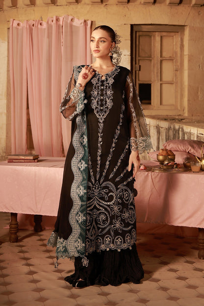Sahar | Festive Edit 26 | Midnight Opulence - Luxury Dress - available at Maria Faisal in UK and USA.