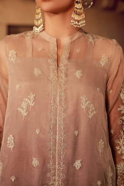 Sahar | Festive Edit 26 | Sepia Soiree - Luxury Dress - available at Maria Faisal in UK and USA.