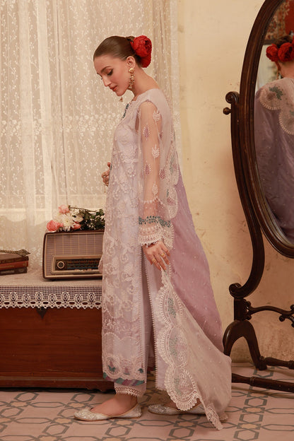 Sahar | Festive Edit 26 | Lilac Lace Reverie - Luxury Dress - available at Maria Faisal in UK and USA.