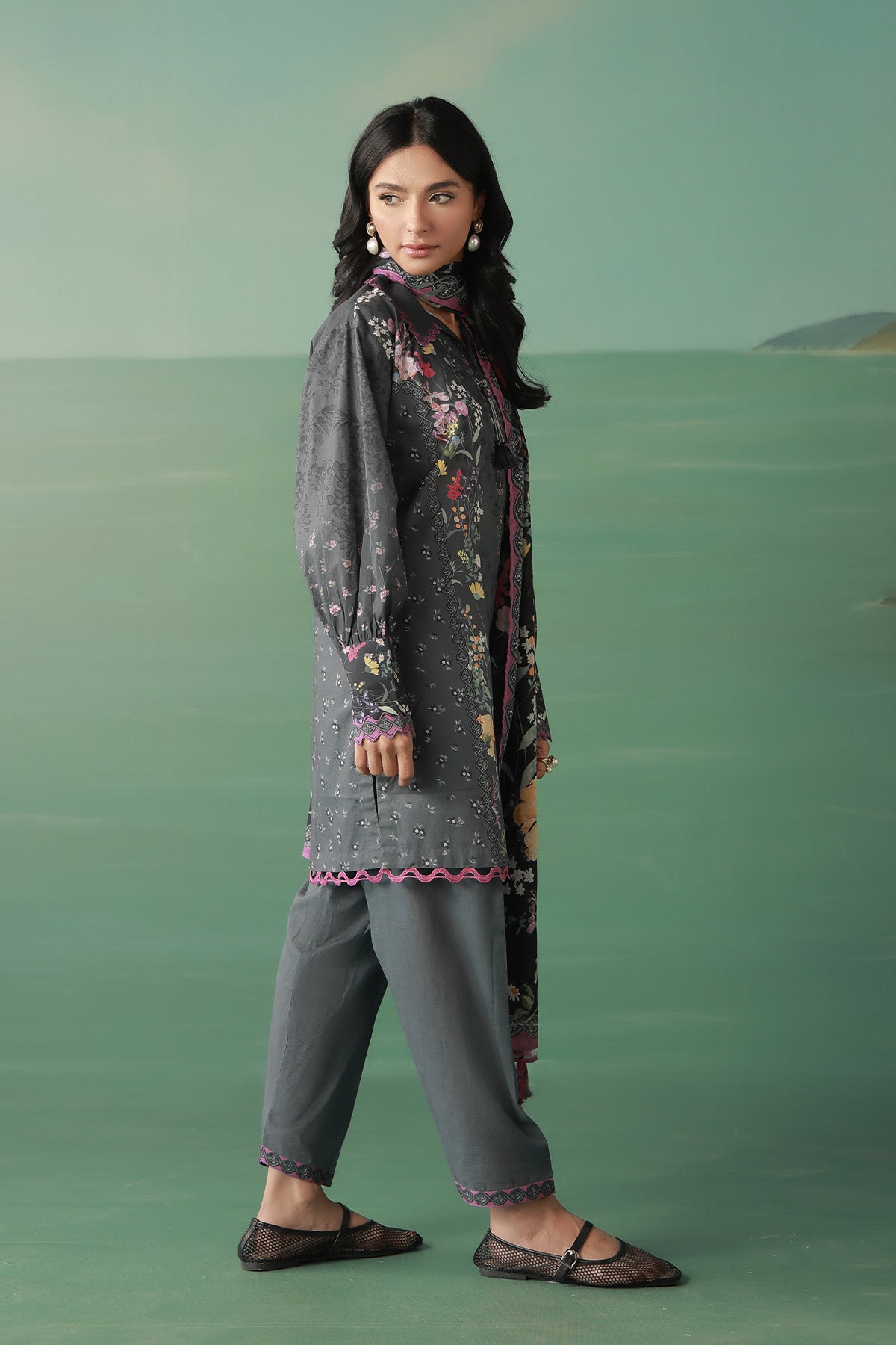 Sahar | Zyra Fall 26 | Mosaelle - Luxury Dress - available at Maria Faisal in UK and USA.