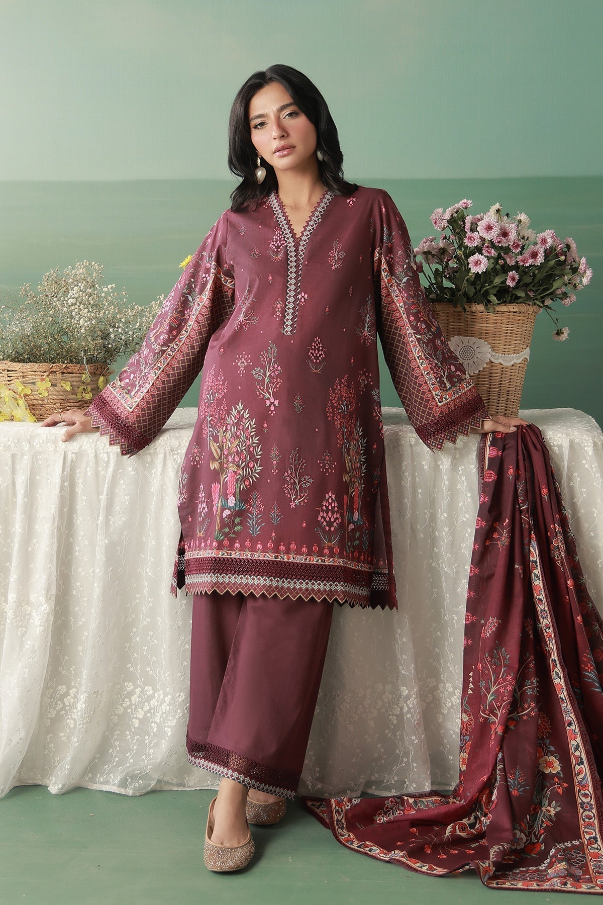 Sahar | Zyra Fall 26 |Merlotia - Luxury Dress - available at Maria Faisal in UK and USA.