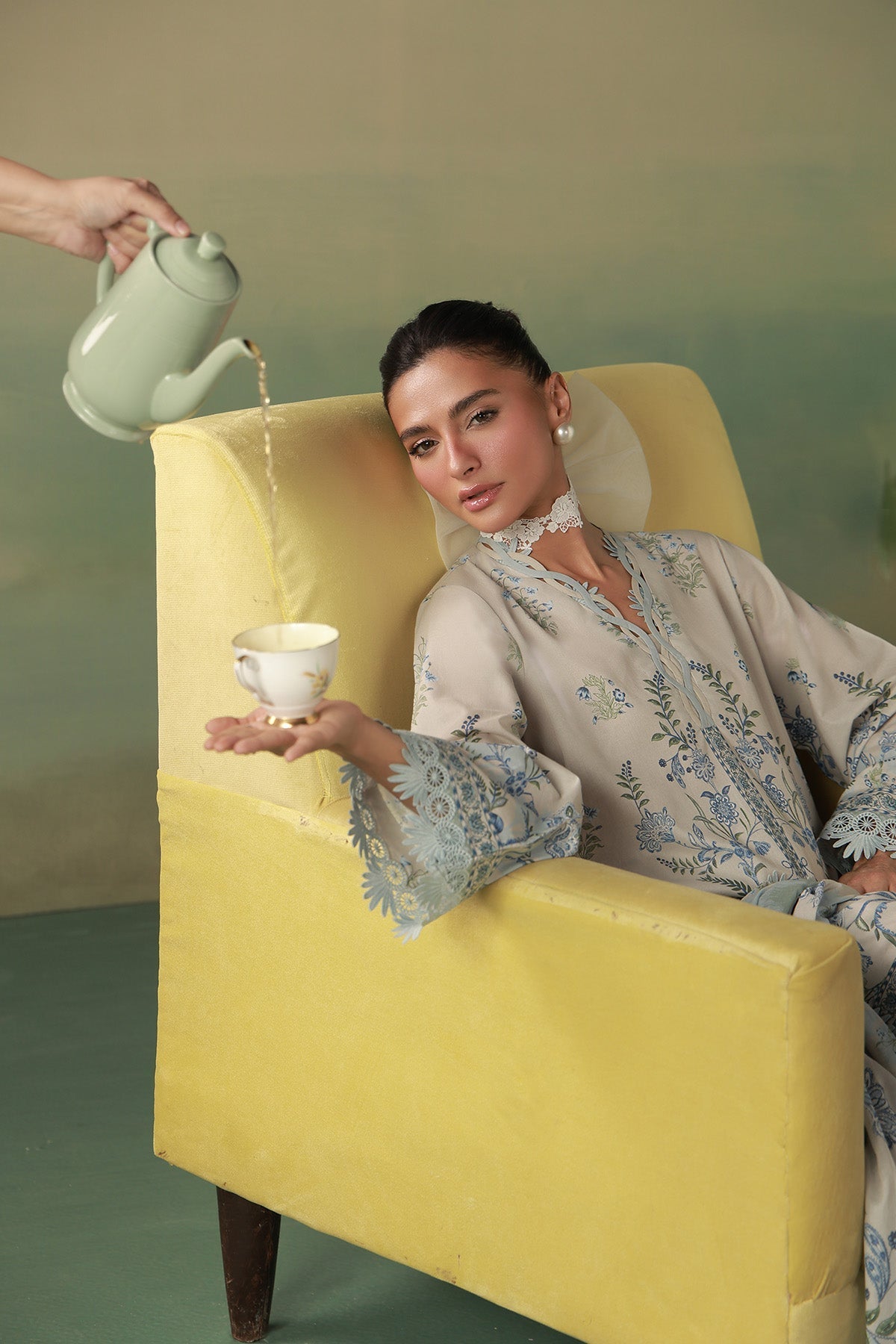 Sahar | Zyra Fall 26 |Fleurielle - Luxury Dress - available at Maria Faisal in UK and USA.