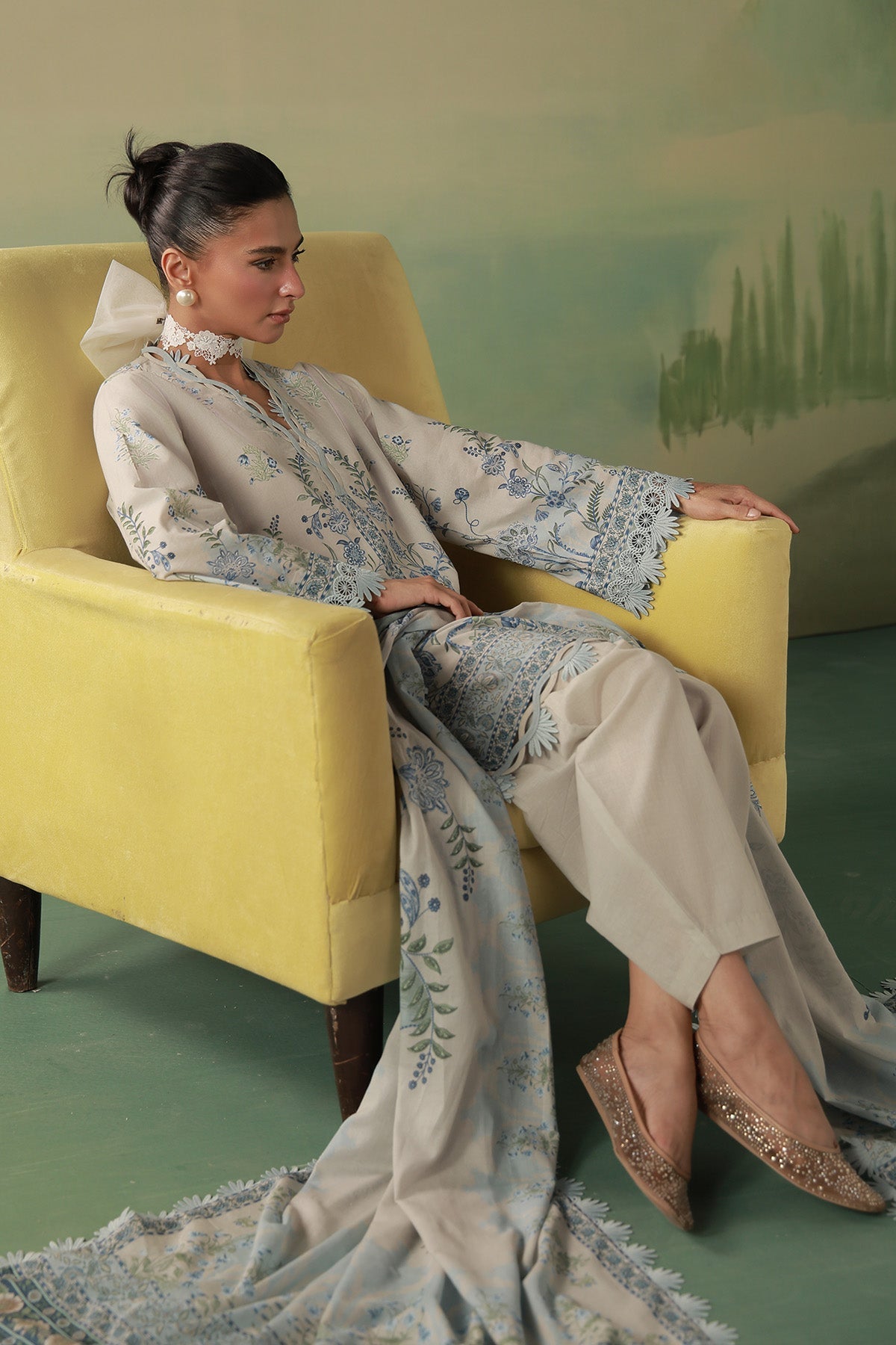 Sahar | Zyra Fall 26 |Fleurielle - Luxury Dress - available at Maria Faisal in UK and USA.