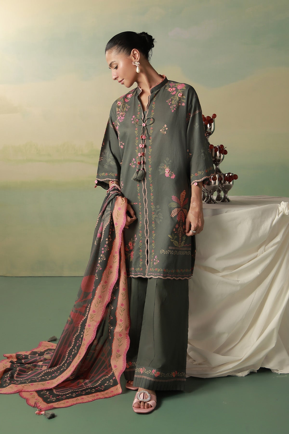 Sahar | Zyra Fall 26 |Veloura - Luxury Dress - available at Maria Faisal in UK and USA.