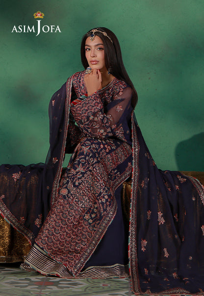 Asim Jofa | Wedding Festive Collection | AJULN-13 - Wedding Dress - available at Maria Faisal in UK and USA.
