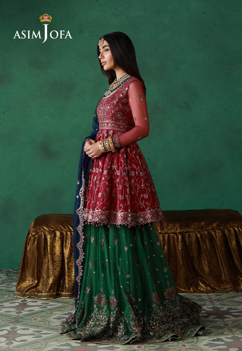 Asim Jofa | Wedding Festive Collection | AJULN-08 - Wedding Dress - available at Maria Faisal in UK and USA.