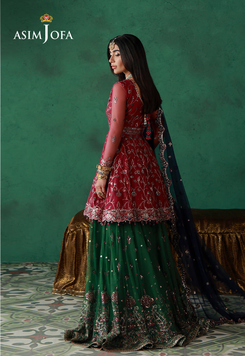 Asim Jofa | Wedding Festive Collection | AJULN-08 - Wedding Dress - available at Maria Faisal in UK and USA.