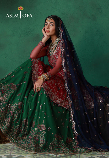 Asim Jofa | Wedding Festive Collection | AJULN-08 - Wedding Dress - available at Maria Faisal in UK and USA.