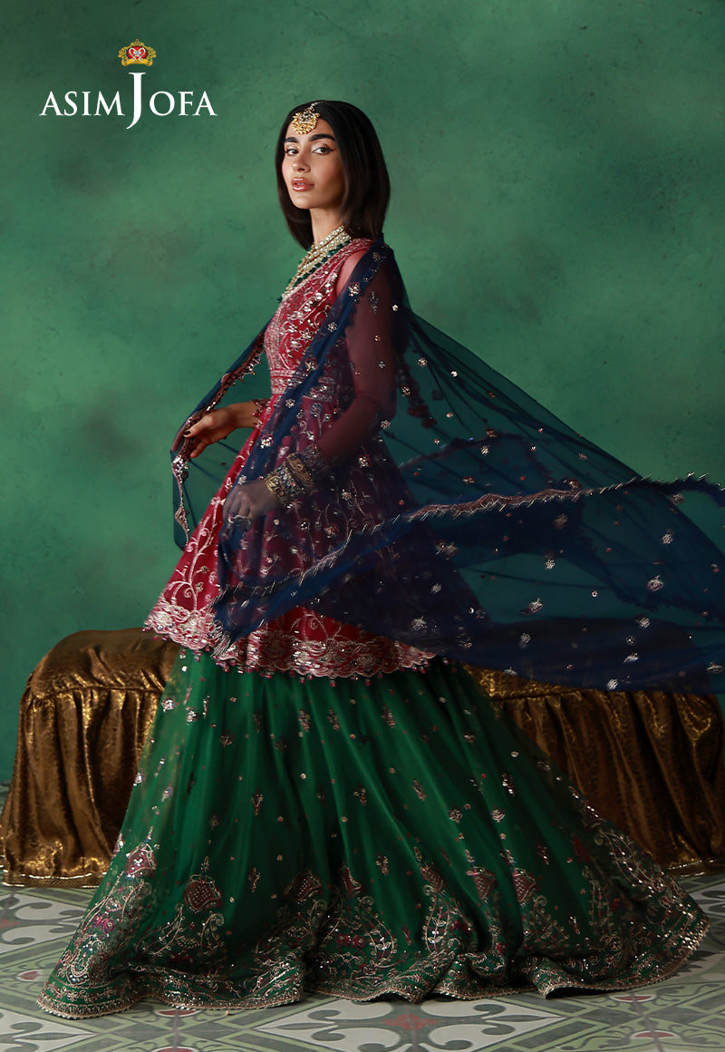 Asim Jofa | Wedding Festive Collection | AJULN-08 - Wedding Dress - available at Maria Faisal in UK and USA.