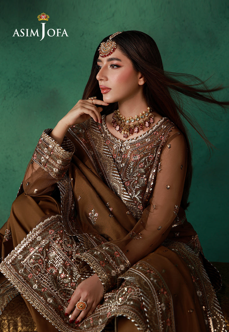 Asim Jofa | Wedding Festive Collection | AJULN-10 - Wedding Dress - available at Maria Faisal in UK and USA.