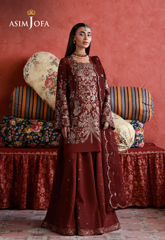 Asim Jofa | Wedding Festive Collection | AJULN-11 - Wedding Dress - available at Maria Faisal in UK and USA.