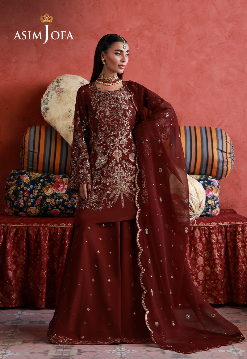 Asim Jofa | Wedding Festive Collection | AJULN-11 - Wedding Dress - available at Maria Faisal in UK and USA.