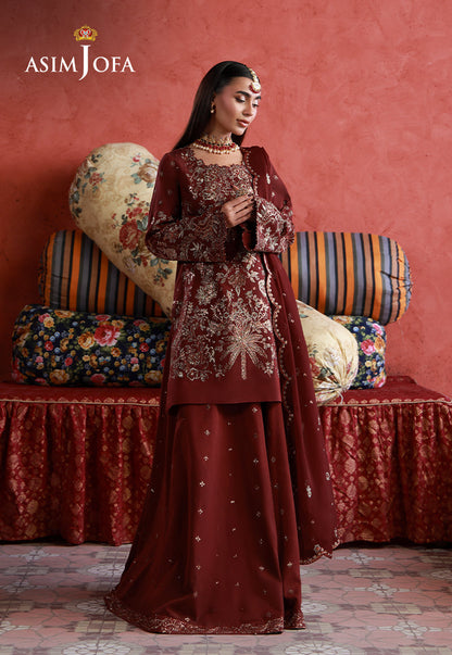 Asim Jofa | Wedding Festive Collection | AJULN-11 - Wedding Dress - available at Maria Faisal in UK and USA.