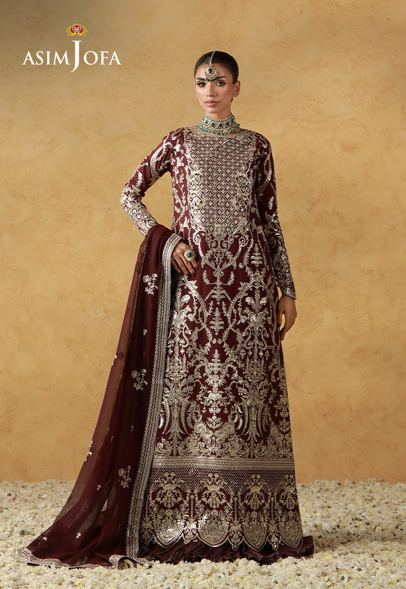 Asim Jofa | Wedding Festive Collection | AJULN-17 - Wedding Dress - available at Maria Faisal in UK and USA.