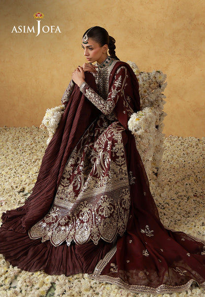 Asim Jofa | Wedding Festive Collection | AJULN-17 - Wedding Dress - available at Maria Faisal in UK and USA.