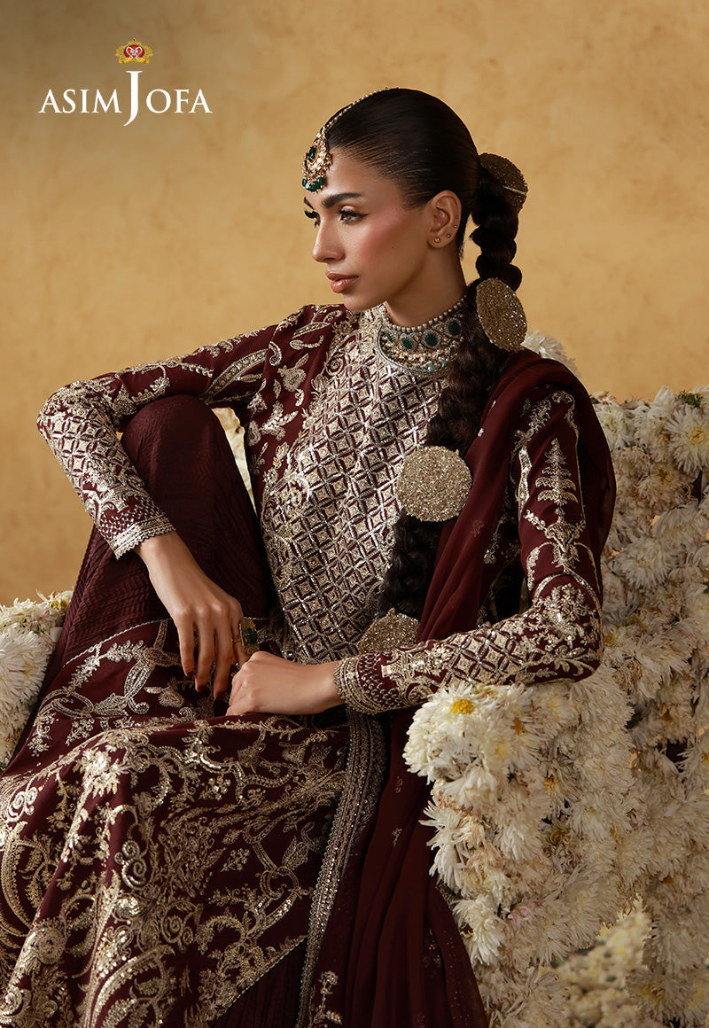 Asim Jofa | Wedding Festive Collection | AJULN-17 - Wedding Dress - available at Maria Faisal in UK and USA.