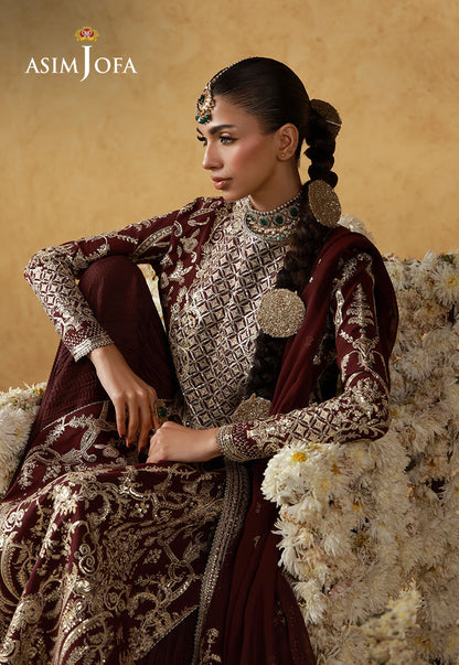 Asim Jofa | Wedding Festive Collection | AJULN-17 - Wedding Dress - available at Maria Faisal in UK and USA.