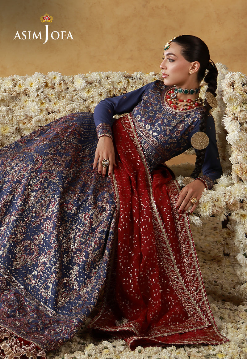 Asim Jofa | Wedding Festive Collection | AJULN-06 - Wedding Dress - available at Maria Faisal in UK and USA.