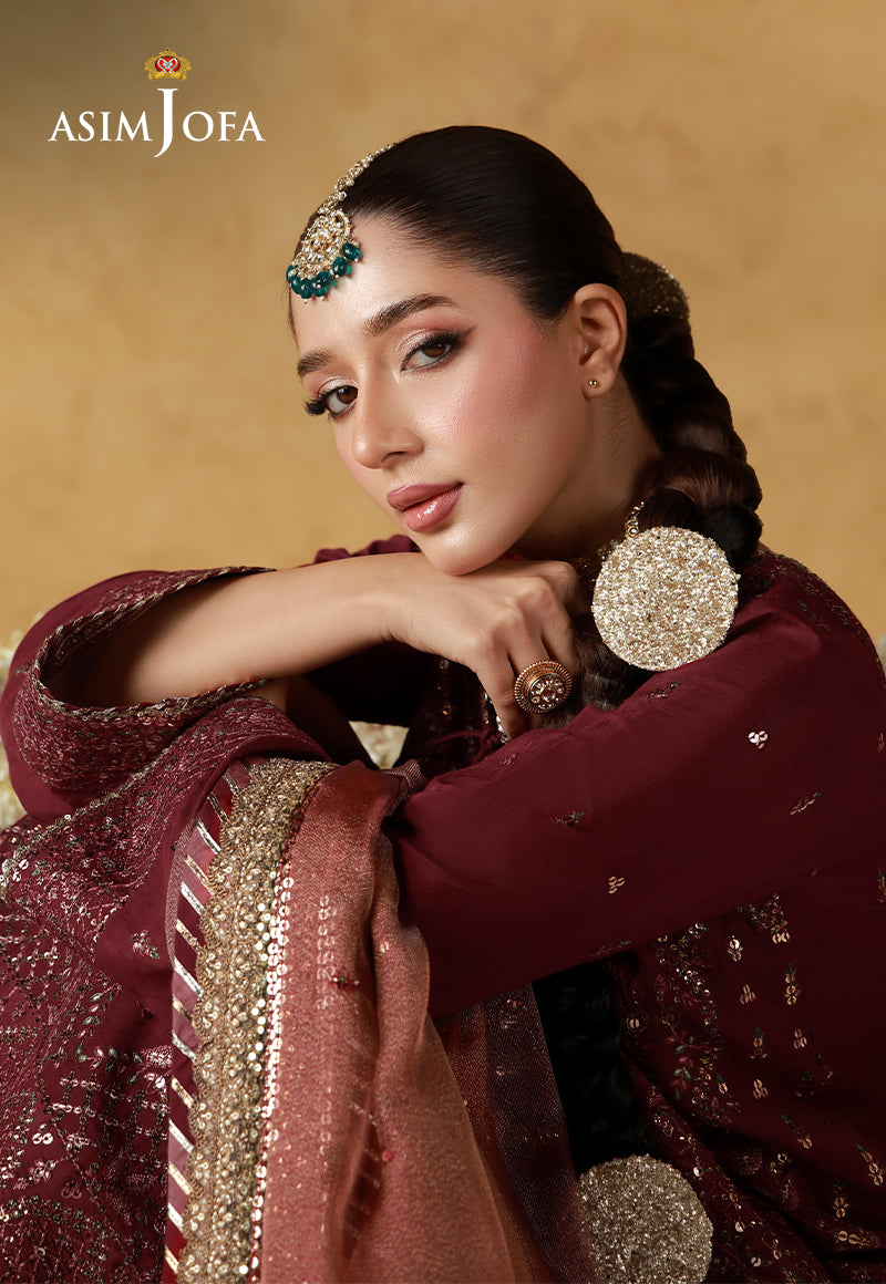 Asim Jofa | Wedding Festive Collection | AJULN-07 - Wedding Dress - available at Maria Faisal in UK and USA.