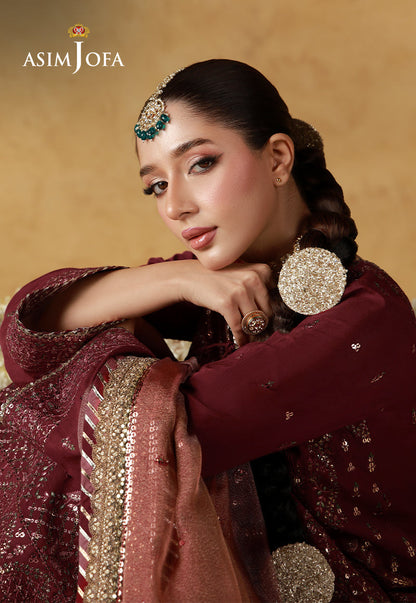 Asim Jofa | Wedding Festive Collection | AJULN-07 - Wedding Dress - available at Maria Faisal in UK and USA.