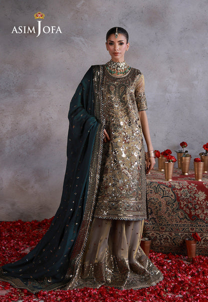 Asim Jofa | Wedding Festive Collection | AJULN-19 - Wedding Dress - available at Maria Faisal in UK and USA.