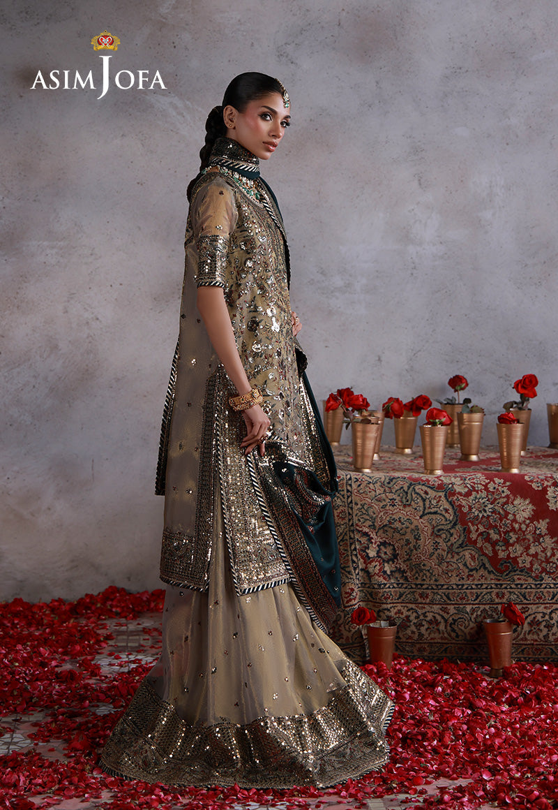 Asim Jofa | Wedding Festive Collection | AJULN-19 - Wedding Dress - available at Maria Faisal in UK and USA.