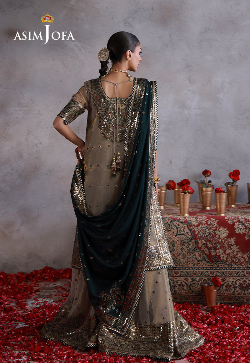 Asim Jofa | Wedding Festive Collection | AJULN-19 - Wedding Dress - available at Maria Faisal in UK and USA.