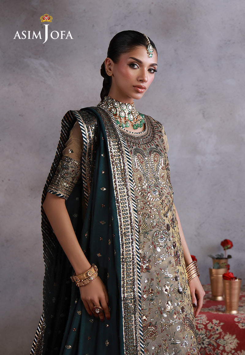 Asim Jofa | Wedding Festive Collection | AJULN-19 - Wedding Dress - available at Maria Faisal in UK and USA.