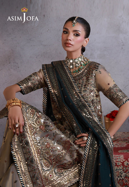 Asim Jofa | Wedding Festive Collection | AJULN-19 - Wedding Dress - available at Maria Faisal in UK and USA.