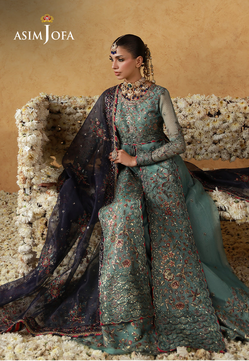 Asim Jofa | Wedding Festive Collection | AJULN-05 - Wedding Dress - available at Maria Faisal in UK and USA.