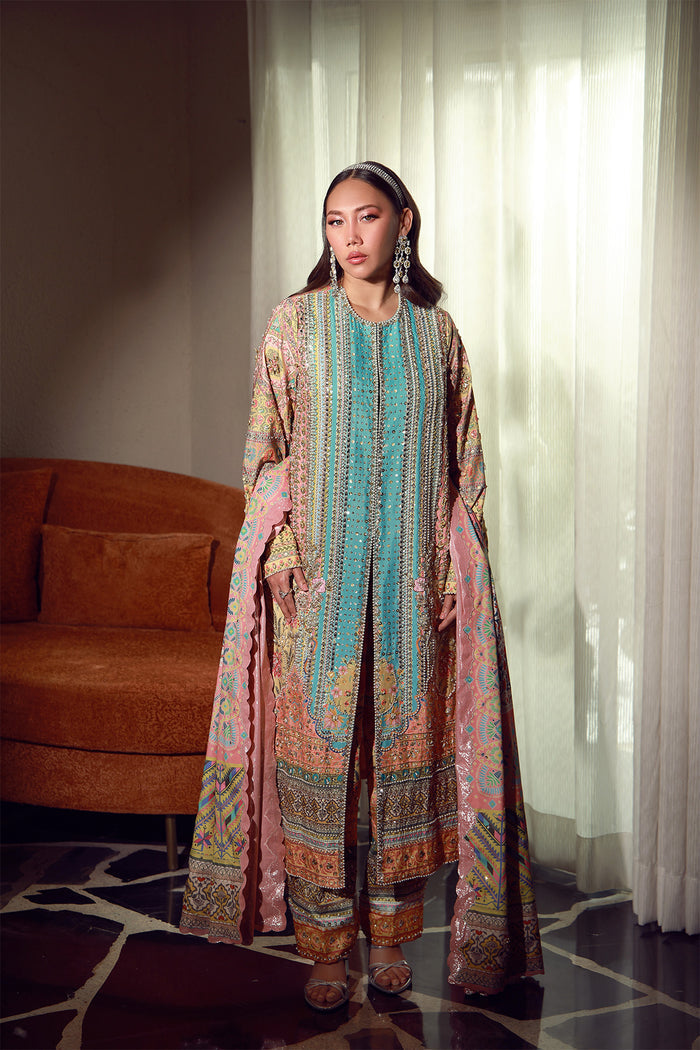 Mysie | Festive 26 | Feza - Luxury Dress - available at Maria Faisal in UK and USA.