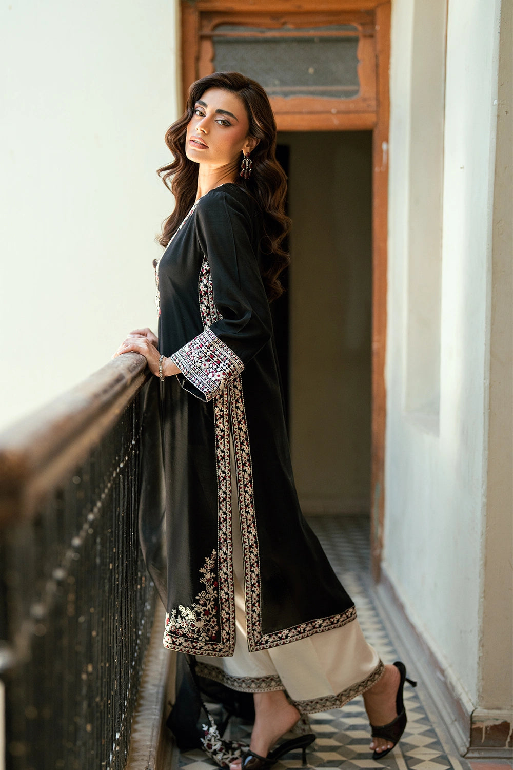 Azure | Vogue Formals | Black Swan - Formal Dress - available at Maria Faisal in UK and USA.