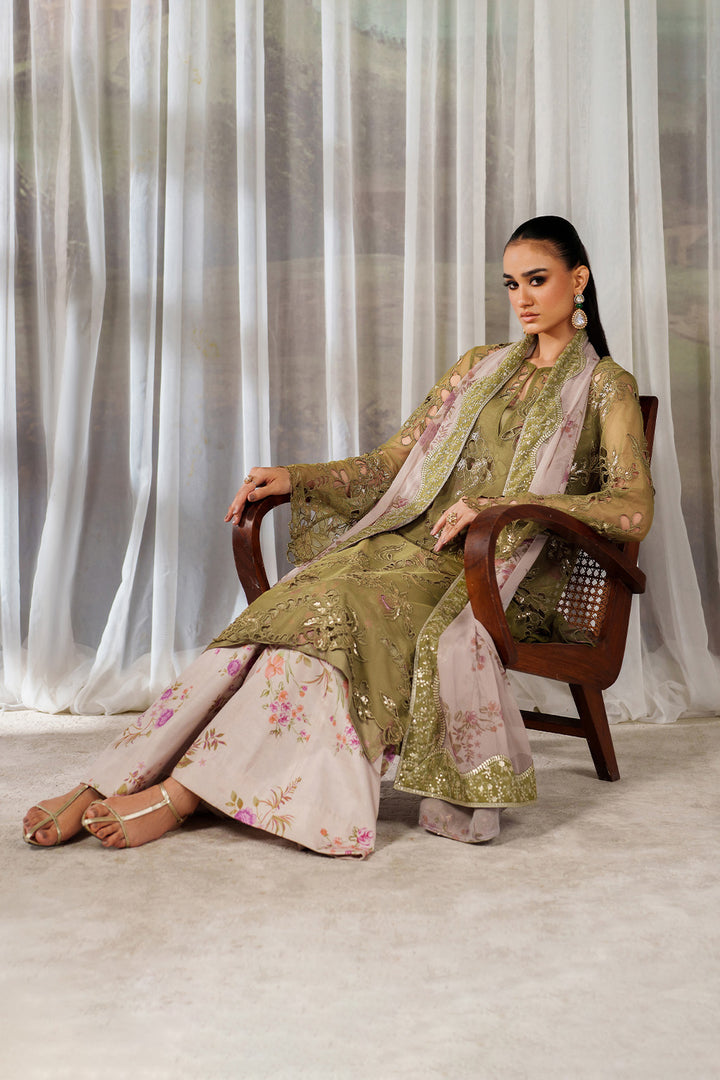 Iznik | Printed Formals | UE-543 - Formal Dress - available at Maria Faisal in UK and USA.