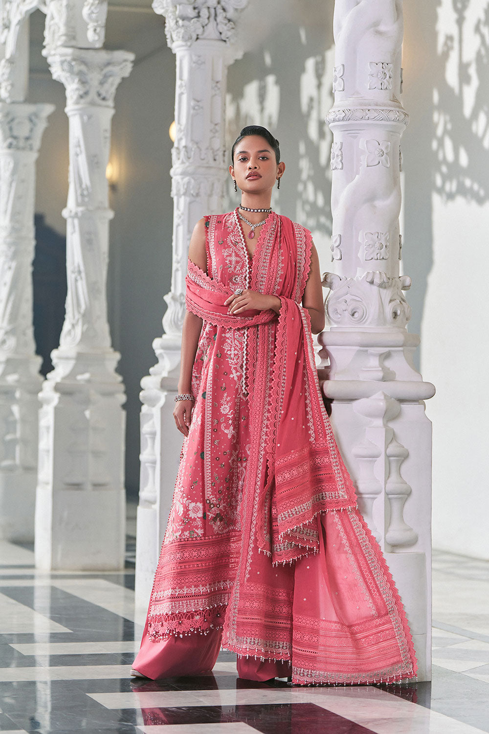 Sobia Nazir | Luxury Lawn Eid 26 | 8B - Luxury Dress - available at Maria Faisal in UK and USA.