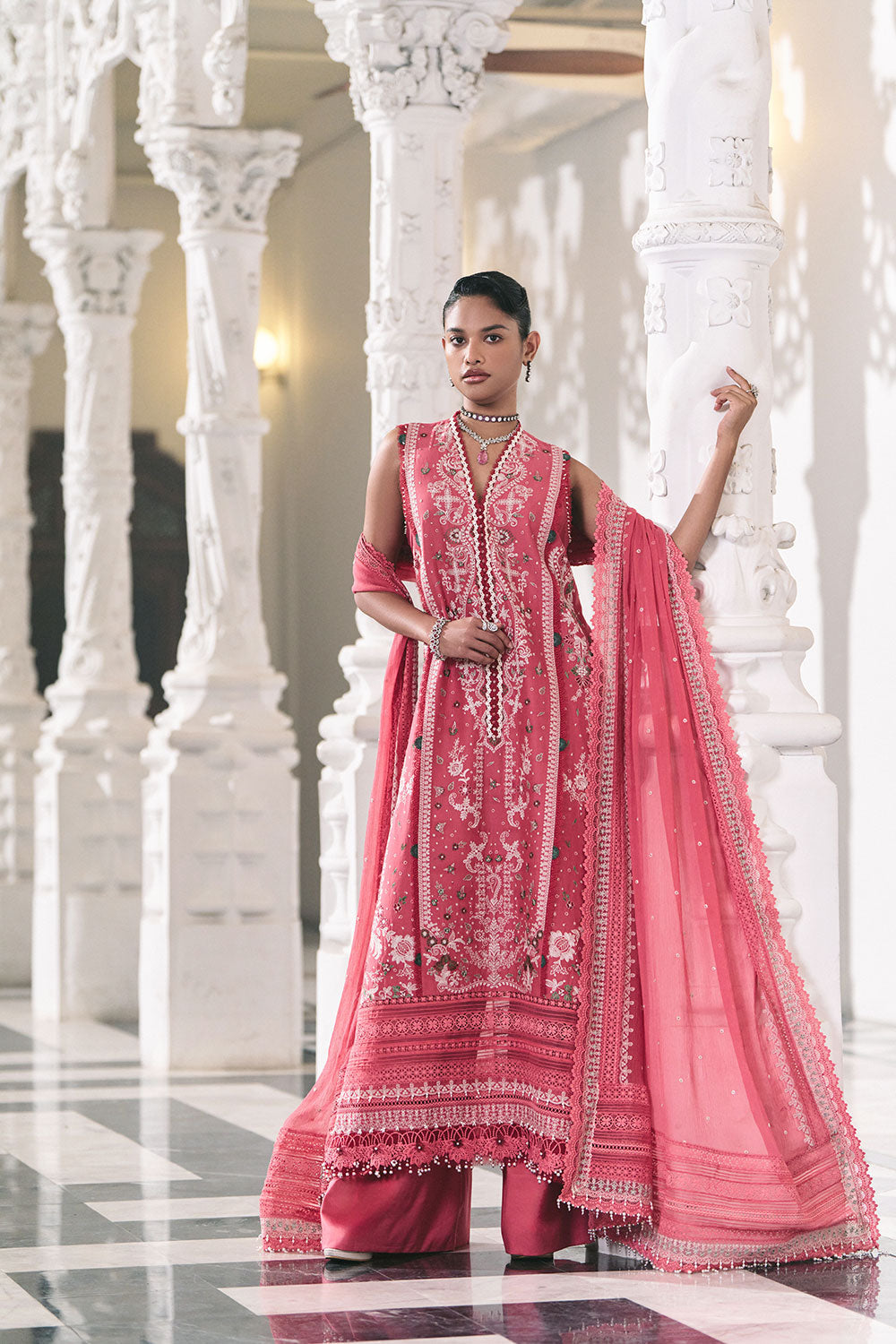 Sobia Nazir | Luxury Lawn Eid 26 | 8B - Luxury Dress - available at Maria Faisal in UK and USA.