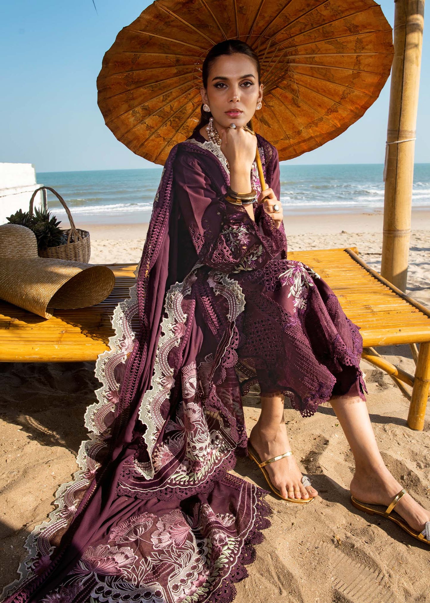 Saira Shakira | Luxury Lawn 25 | DAHLIA-B by Maria Faisal - Registered Vendor of : Saira Shakira - type : Ladies Clothes - 100% original wedding dresses