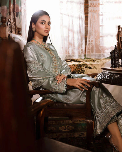 Mushq | Sunehri Lama Silk | Heer - Formal Dress - available at Maria Faisal in UK and USA.